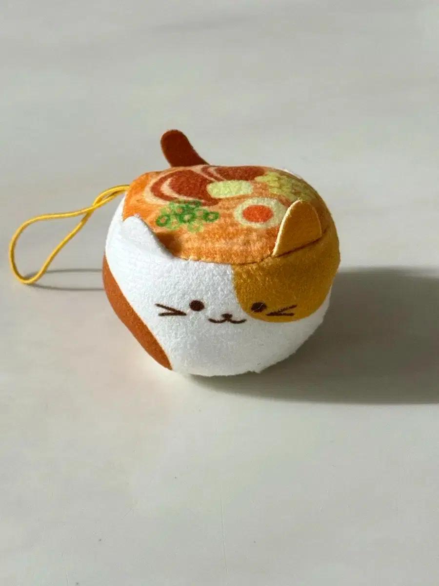 라멘 고양이 인형 키링 가챠 라면 냐멘