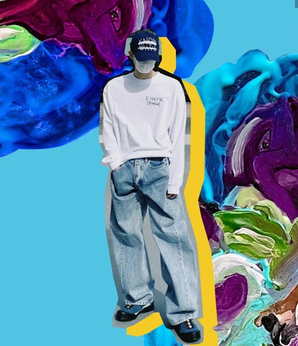 노우 웨이브 볼캡 네이비