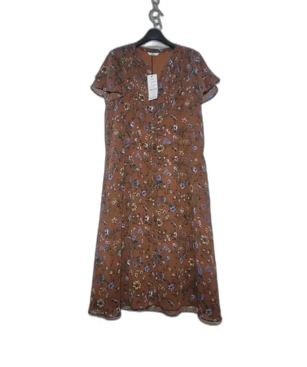 (새상품)LIST 리스트 플라워무늬 쉬폰소재 롱원피스