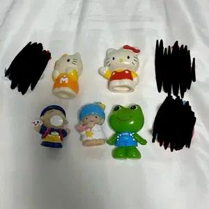 산리오 퓨로랜드 고전 키티 손가락 피규어 한교동 키키 민나노타보 케로짱