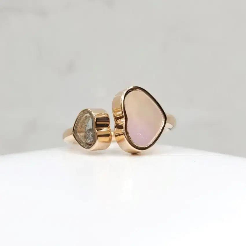 쇼파드 다이아 해피하트 마더오브펄 반지 50호