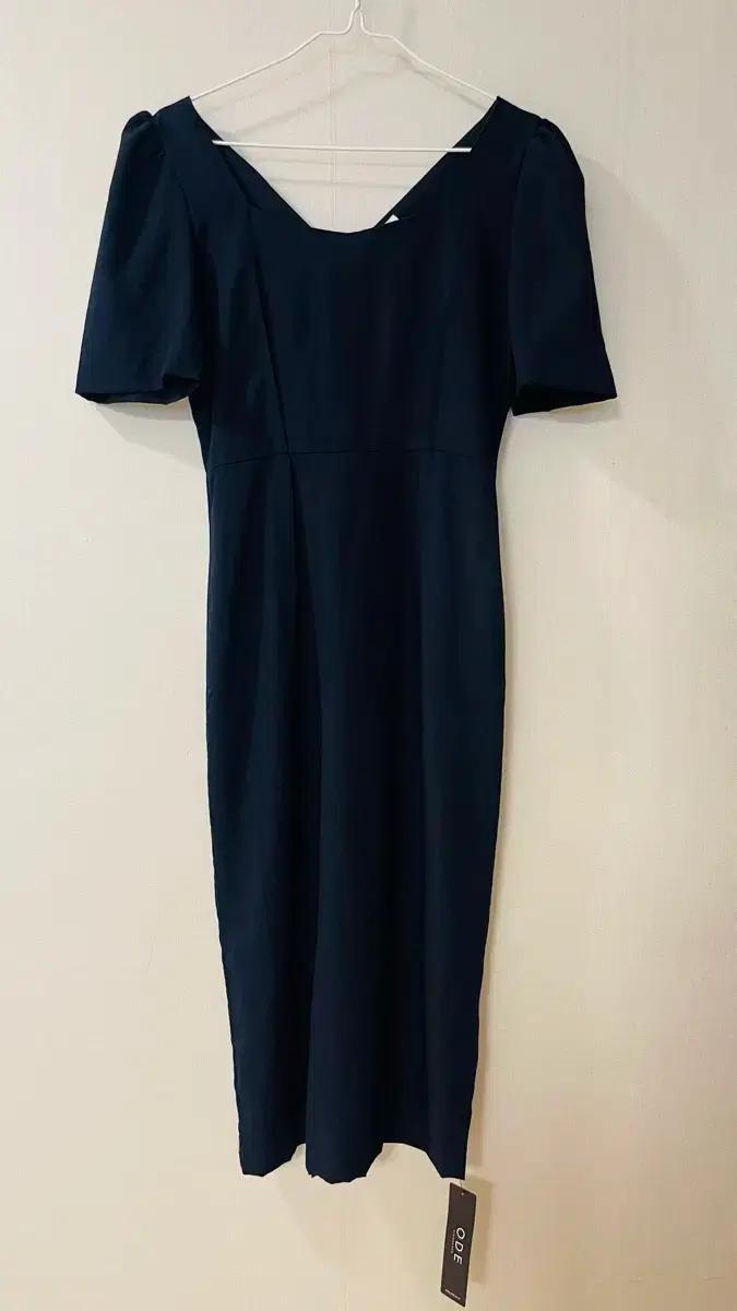 택달린 새상품) 단아한 스퀘어넥 반팔 원피스 날씬해보여요. 하객룩 추천