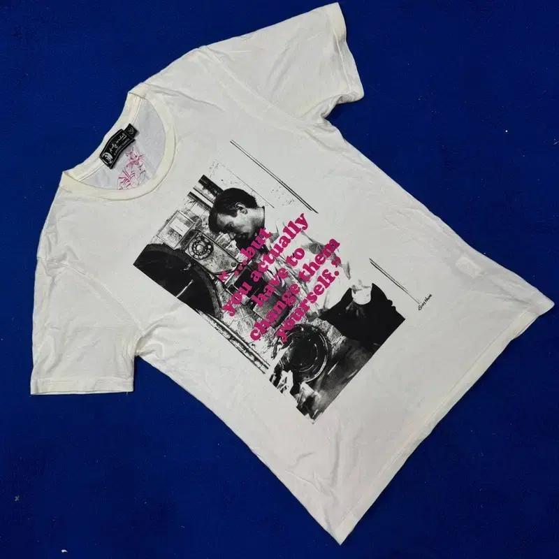 히스테릭글래머 프린팅 화이트 반팔티