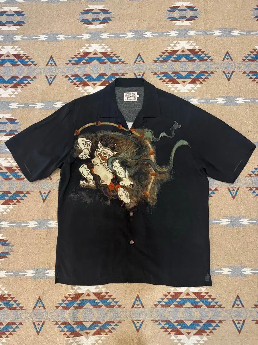 [M] 히스테릭글래머 풍신뢰신 알로하 셔츠