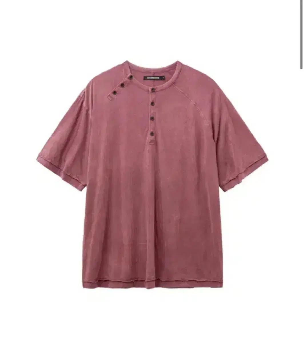 (3) 해칭룸 Double Henley Neck Tee pink