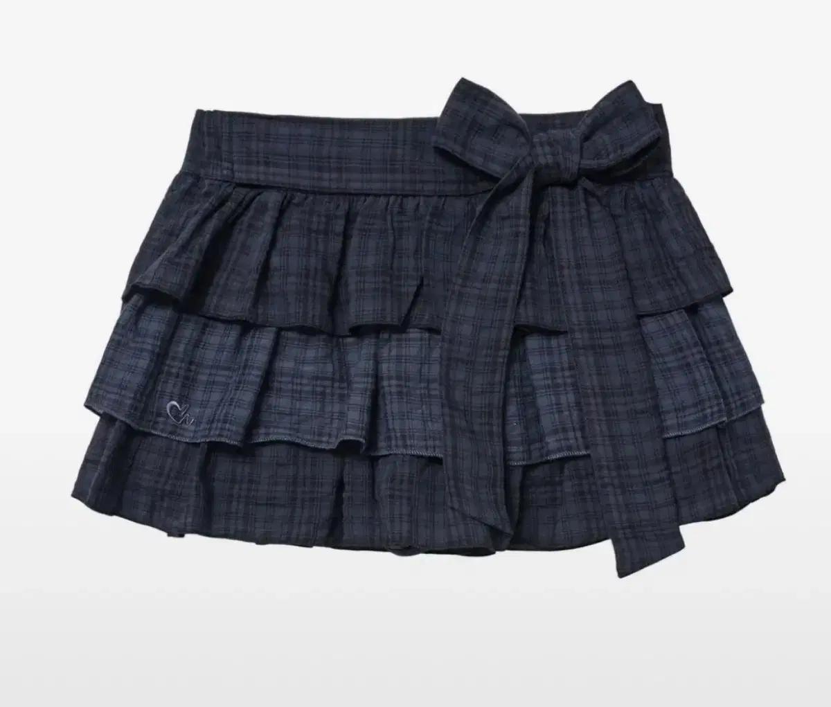 새상품 서울리 소프티 레이어드 보우 스커트 치마 미스치프 코이세이오