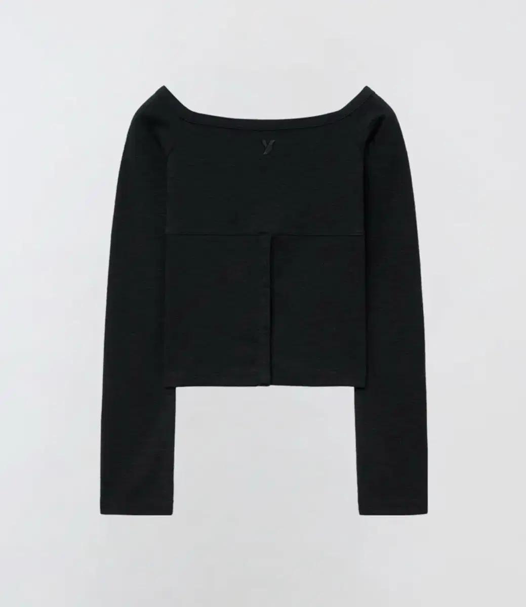 yuse 유즈 OFF SHOULDER COLOR BLOCK TOP블랙