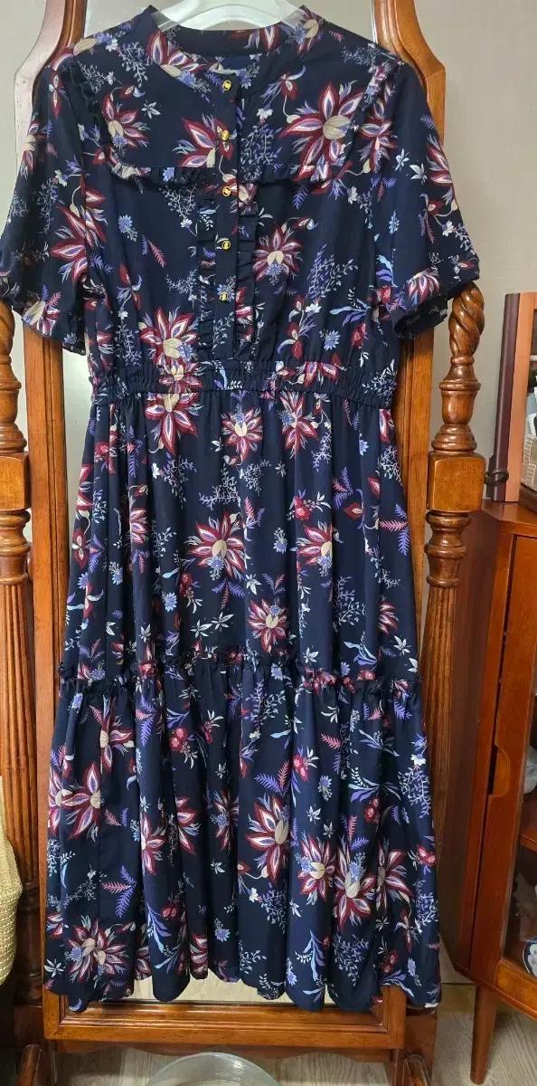 플로럴 반팔 롱원피스(55)가격내림