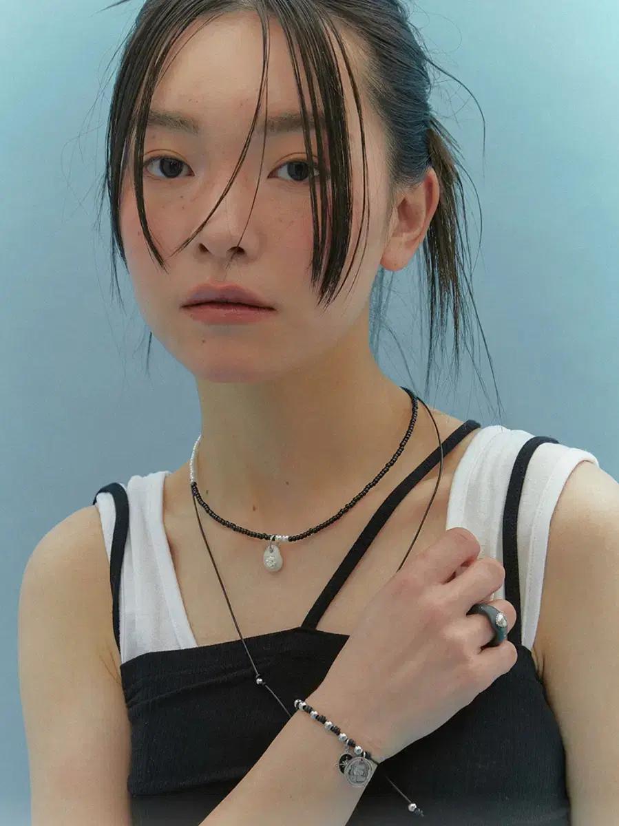 Nff 엔프프 rose pendant necklace