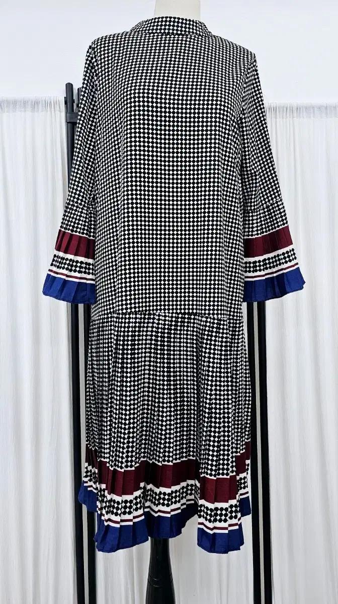 프린트 주름원피스 나팔소매 루즈핏 롱원피스