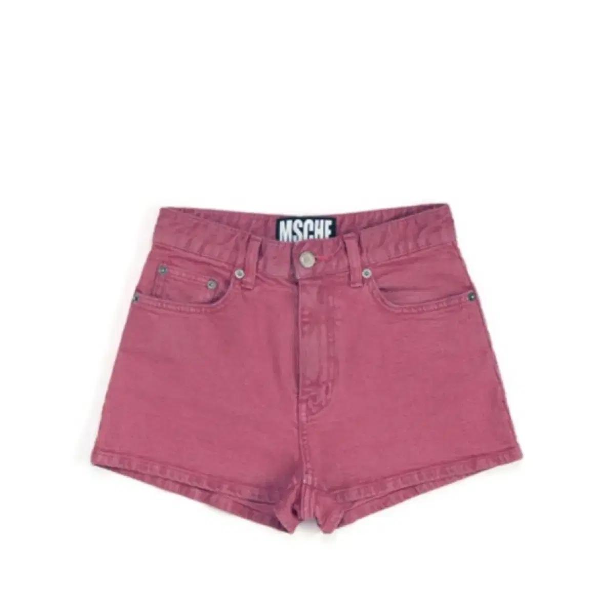 mschf 미스치프 데님 쇼츠 핑크 m