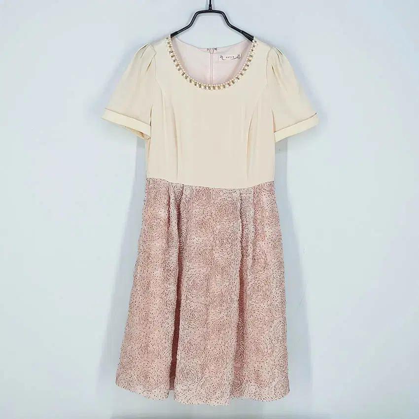 샤틴 여성 여름 플라워퍼퓸 진주넥 미니원피스 핑크 (HU39721)