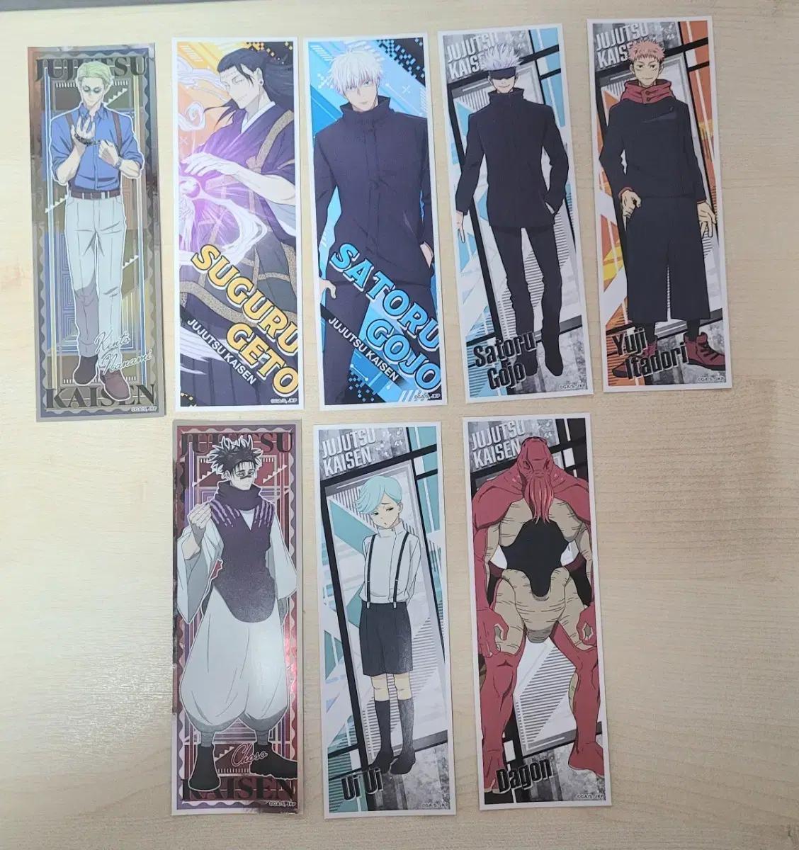 주술회전 롱스티커 8장 일괄 고죠 게토 유지 나나미 등