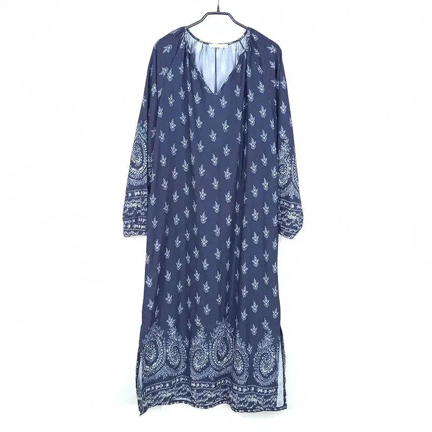 스테파넬 여성 여름 얇은홑겹 롱원피스 다크블루 (HU39731)