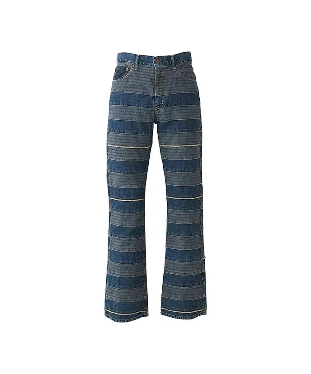 히스테릭 글래머 스크래치 플레어 데님 팬츠