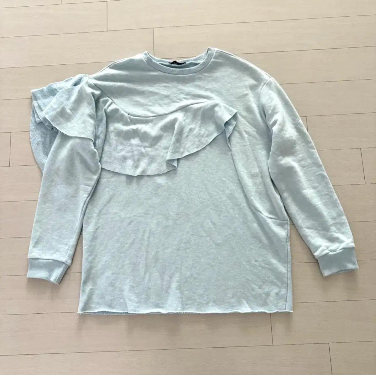 Zara 하늘색 맨투맨 셔츠/S