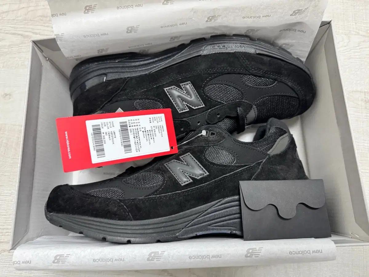 뉴발란스992 트리플블랙 290사이즈 새상품 국내공홈제품
