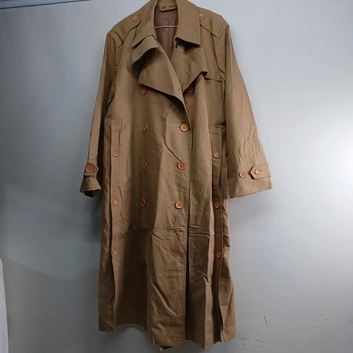 베이지색 롱 트렌치코트110사이즈봄가을 258243