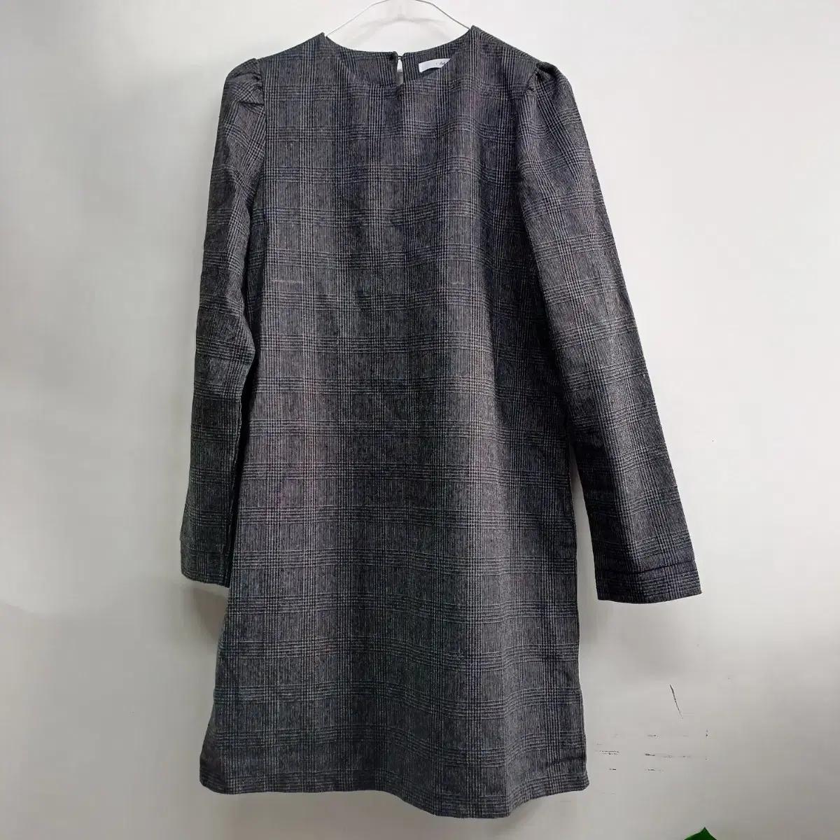 체크 롱원피스 긴팔 90사이즈 봄가을 258248