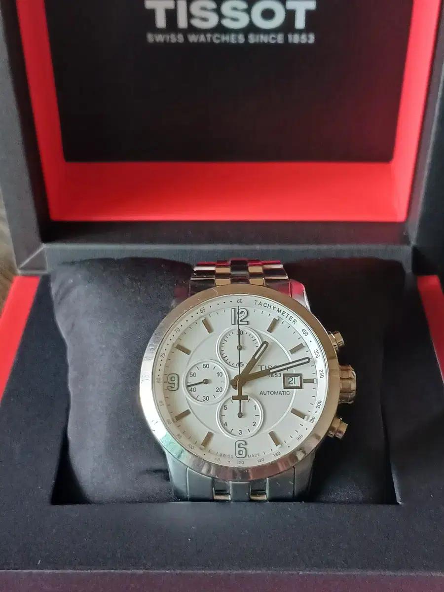 티쏘 오토매틱 크로노그래프 메탈 시계 PRC200