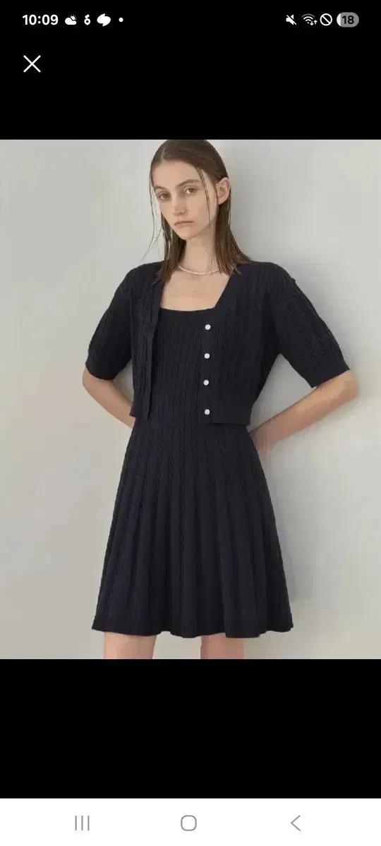 나인아틀리에 여름 니트 원피스