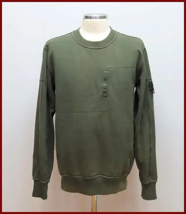 스톤아일랜드/카키색 맨투맨티셔츠/100사이즈/따봉구제(A-10)