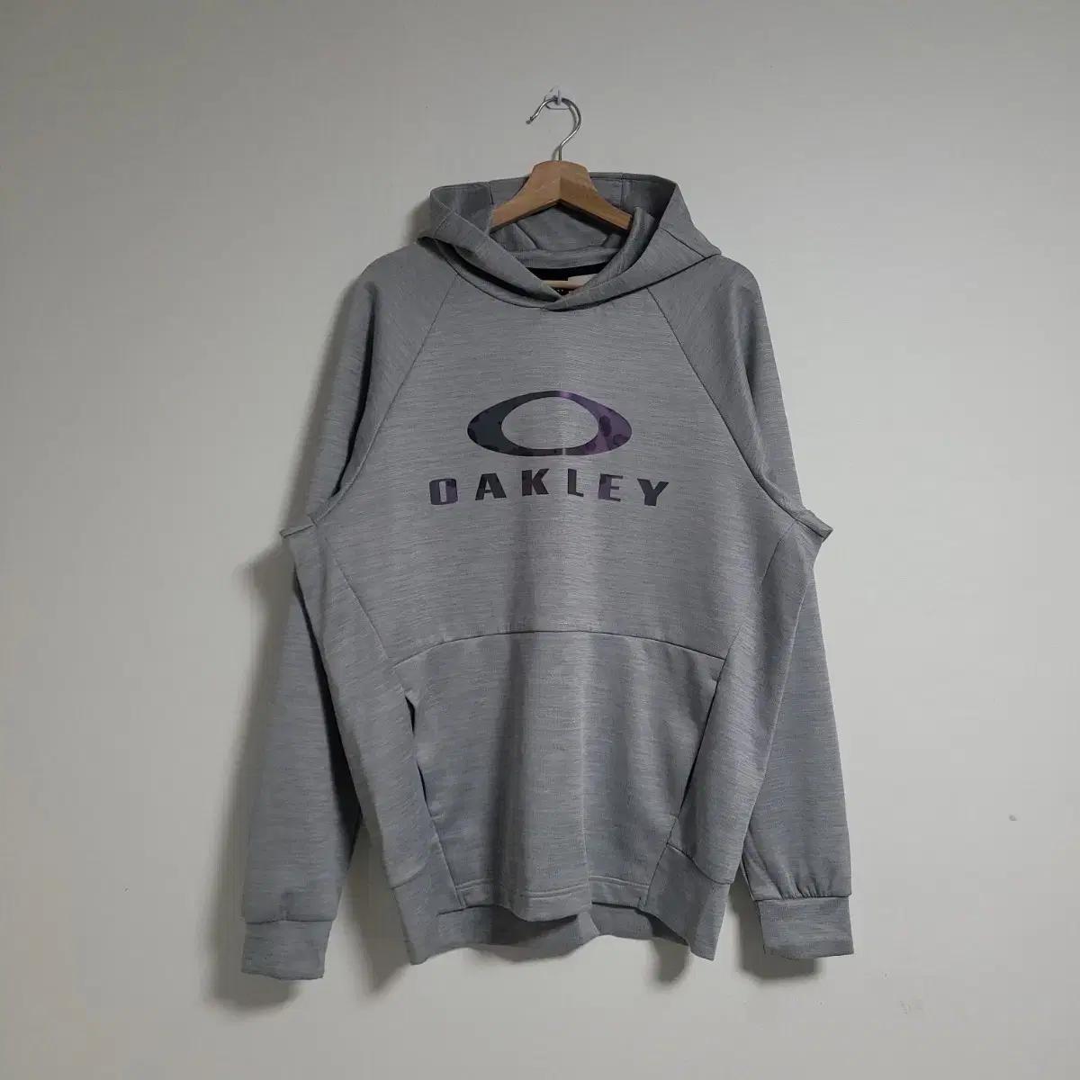 (XL) OAKLEY 오클리 빅로고 그레이 후드티