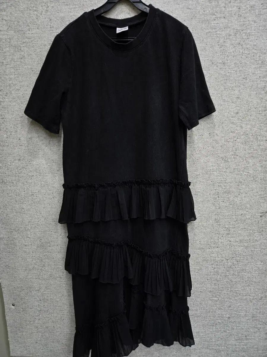 쉬폰 플리츠배색 면원피스 66