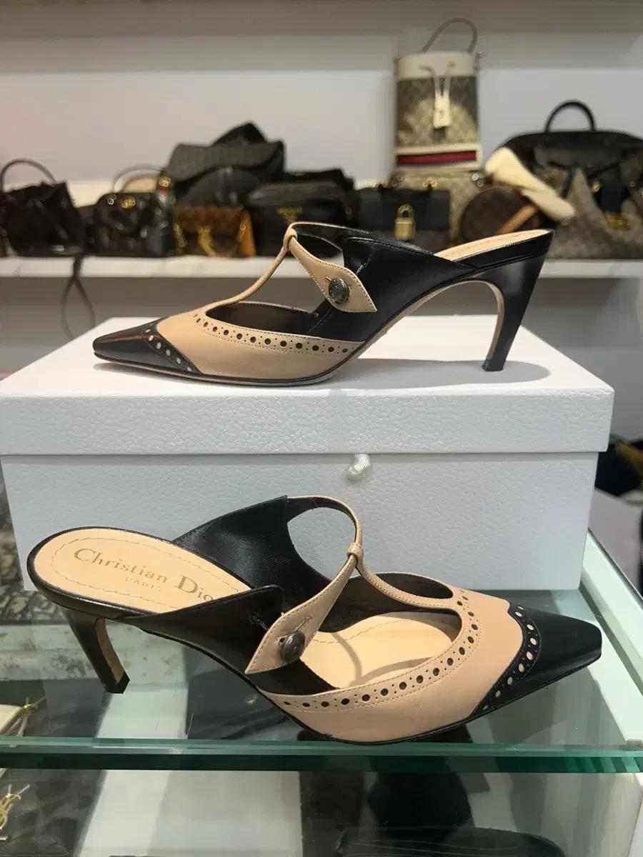 (36) 디올 크리스찬 디올 뮬 슬링백 구두 여성
