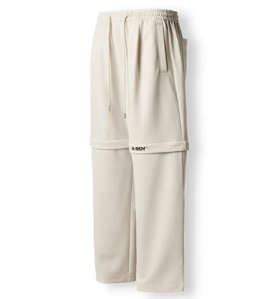 널디 NERDY 투웨이 지퍼 와이드 트랙 팬츠 베이지 L