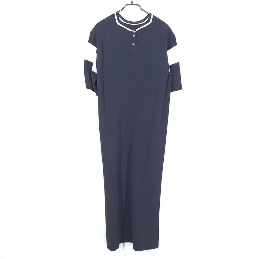 더캐시미어 춘하 니트 롱반팔원피스 다크네이비S (HU39809)