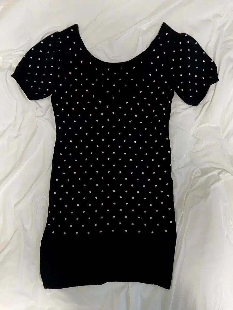 도트 니트원피스 일본 빈티지 데일리 갸루