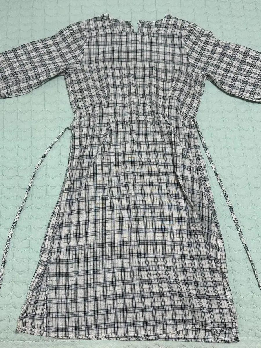 체크 롱 원피스 캐주얼 루즈핏 원피스