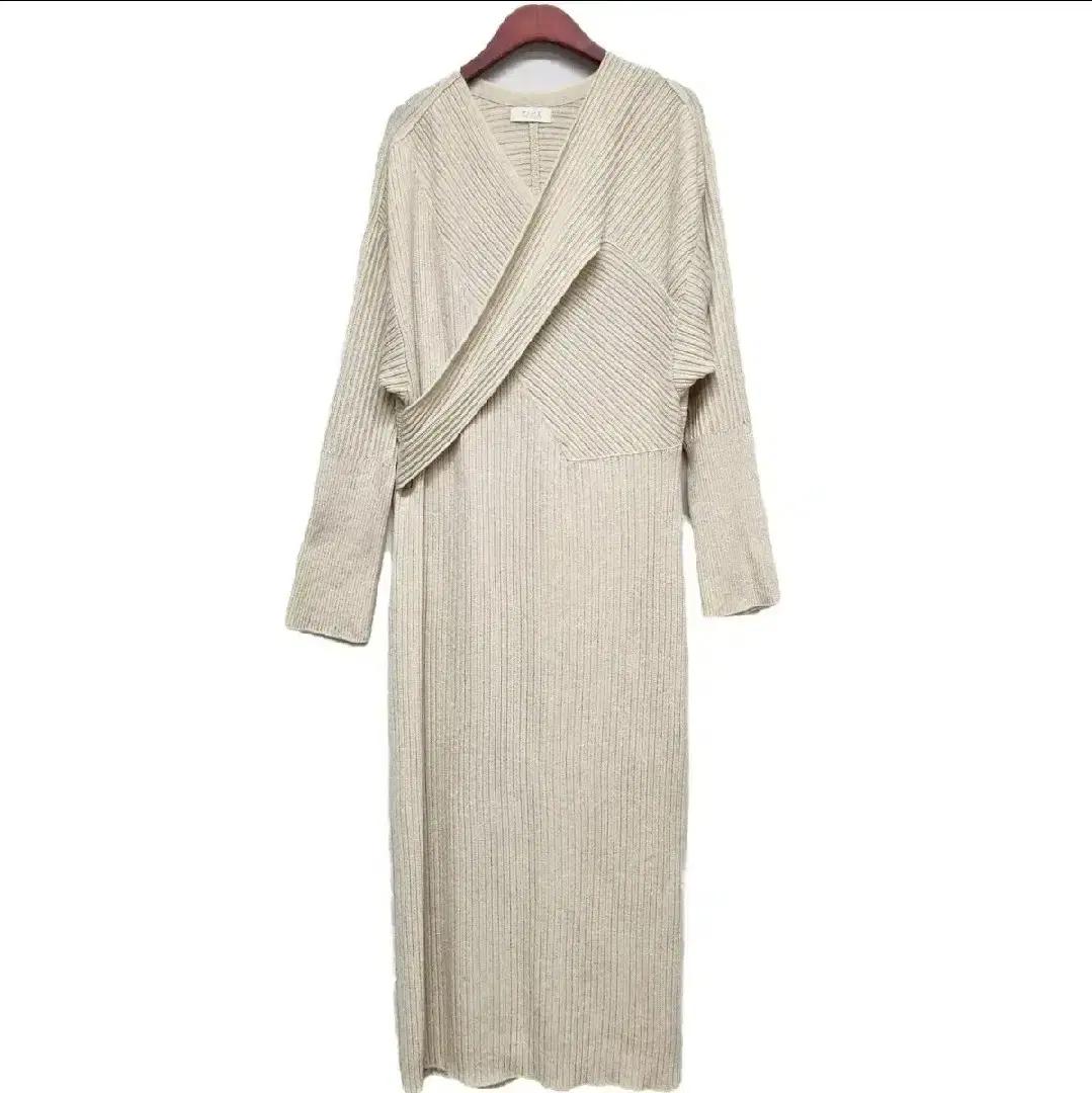 타임 20'FW 캐시미어 블렌드 울 크로스 니트 드레스