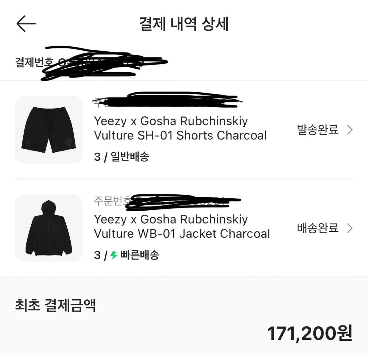 [새상품] Yeezy x Gosha 남성 바람막이/반바지 (이지x고샤 트
