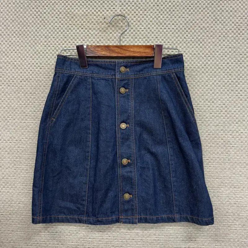 만원샵 빈티지 캐주얼 데님 미니스커트 26인치 M04407
