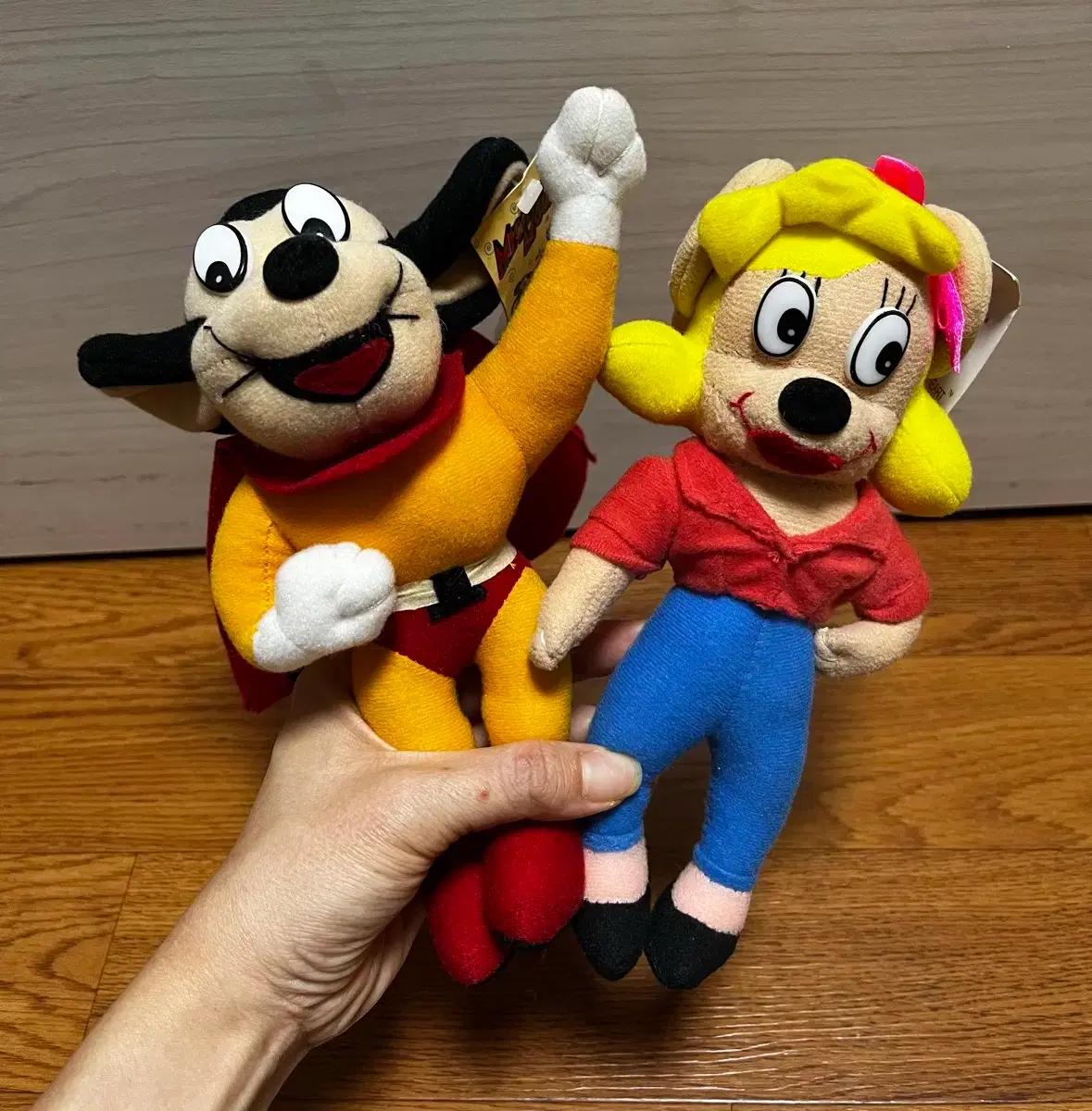 빈티지 마이티마우스 & 펄 퓨어하트 인형 일괄