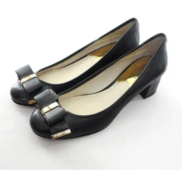 마이클 코어스 SH20 여성신발 블랙 레더 발레 플랫 슈즈 구두 구스몰