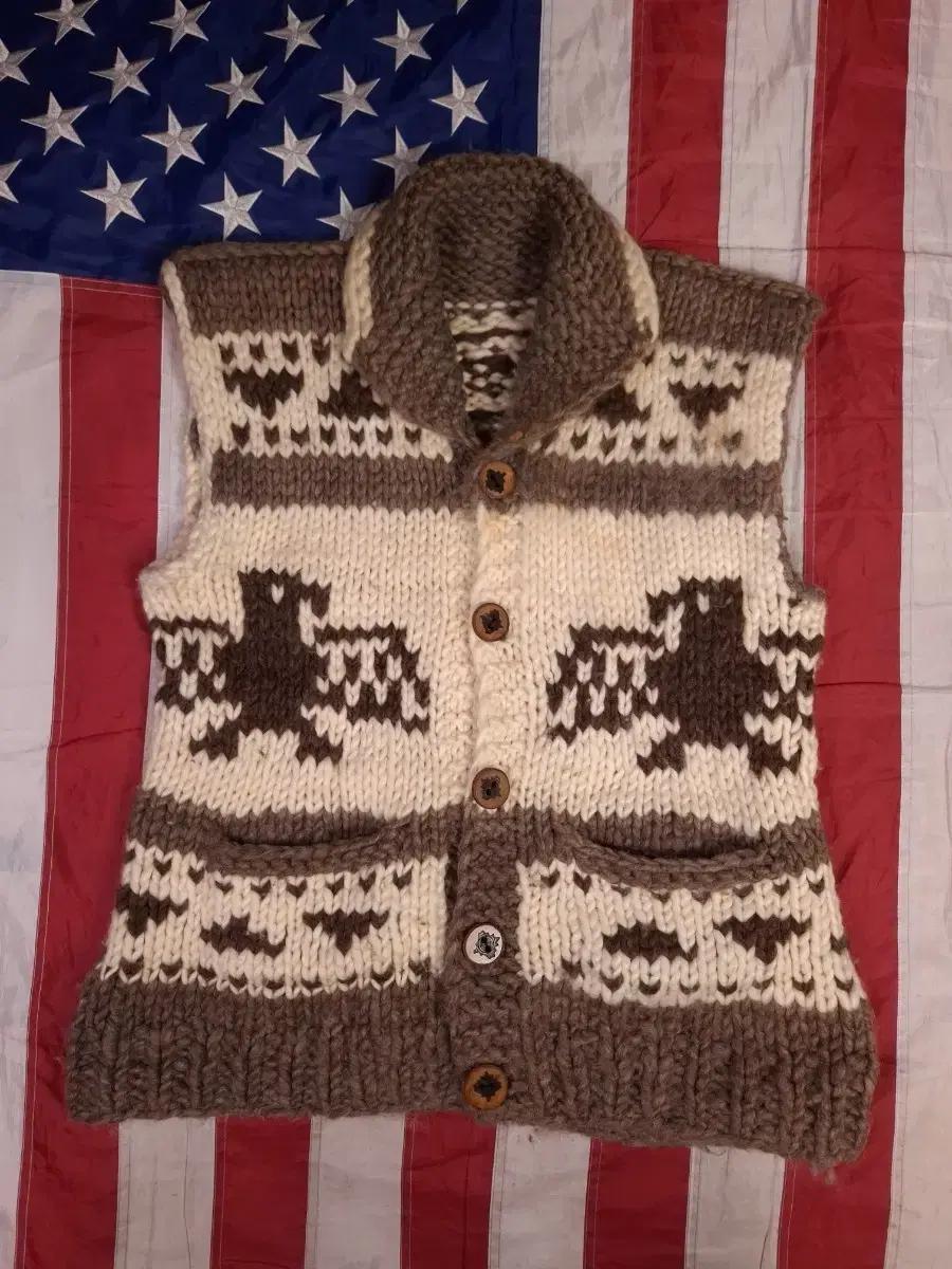 오리지날 캐나다제조 코위찬 헤비울 니트 가디건