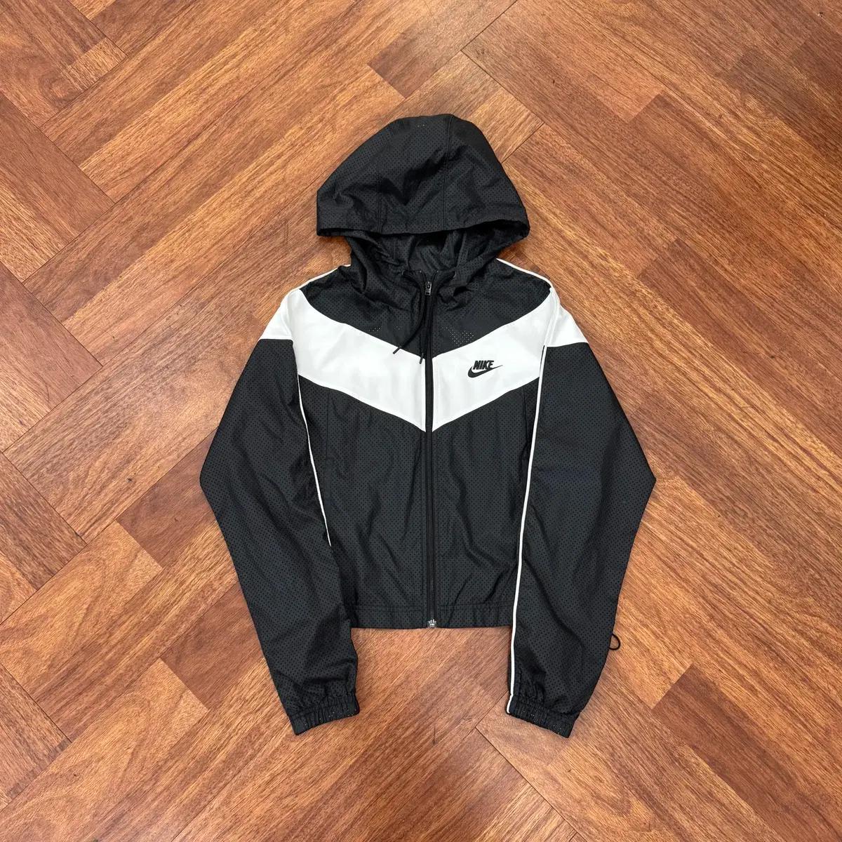 여성용 M 나이키 헤리티지 매쉬 윈드브레이커 후디 재킷