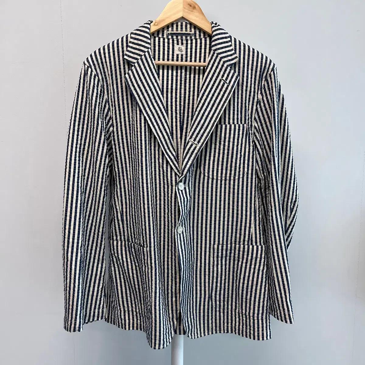 Kaptain sunshine 캡틴선샤인 실크혼방 스트라이프 자켓 36