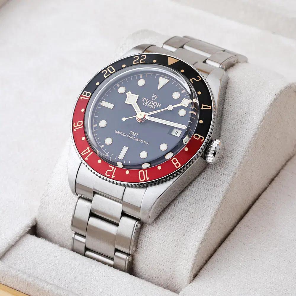 TUDOR 튜더 58 블랙베이 GMT 39mm 스틸 코크베젤 오토매틱