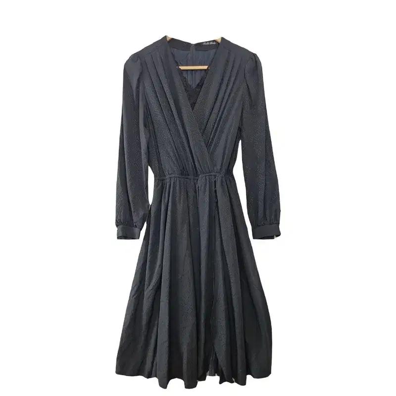 JPN 빈티지 블랙 레이스 롱 원피스 [55] 레트로 블랙 원피스