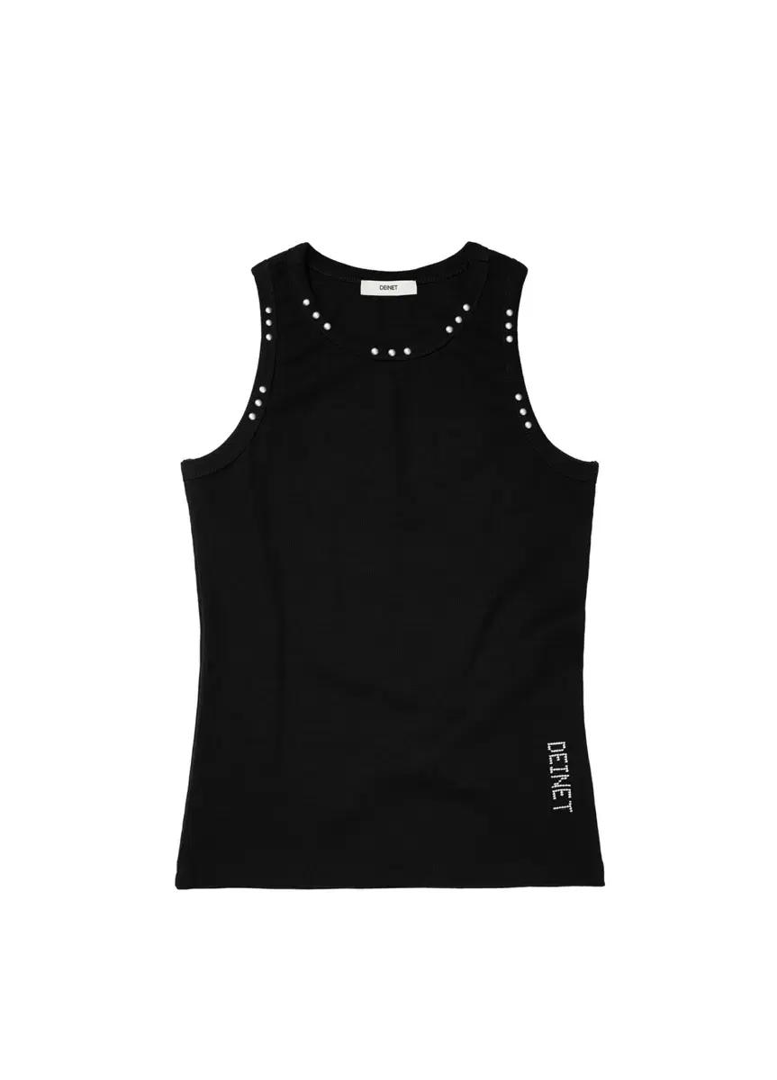 다이닛 DEINET RIBBED STUD SLEEVELESS 블랙