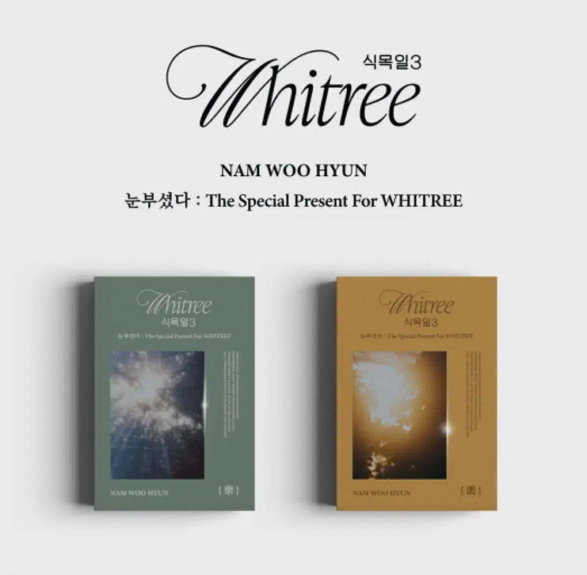 인피니트 남우현 식목일3 Whitree 눈부셨다 미개봉 앨범 2종
