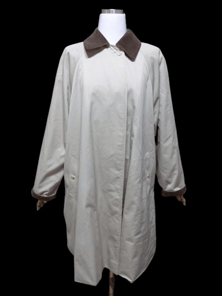 버버리 프로섬 정품 여자 코듀로이배색 여성 오버핏 트렌치롱맥코트 프리