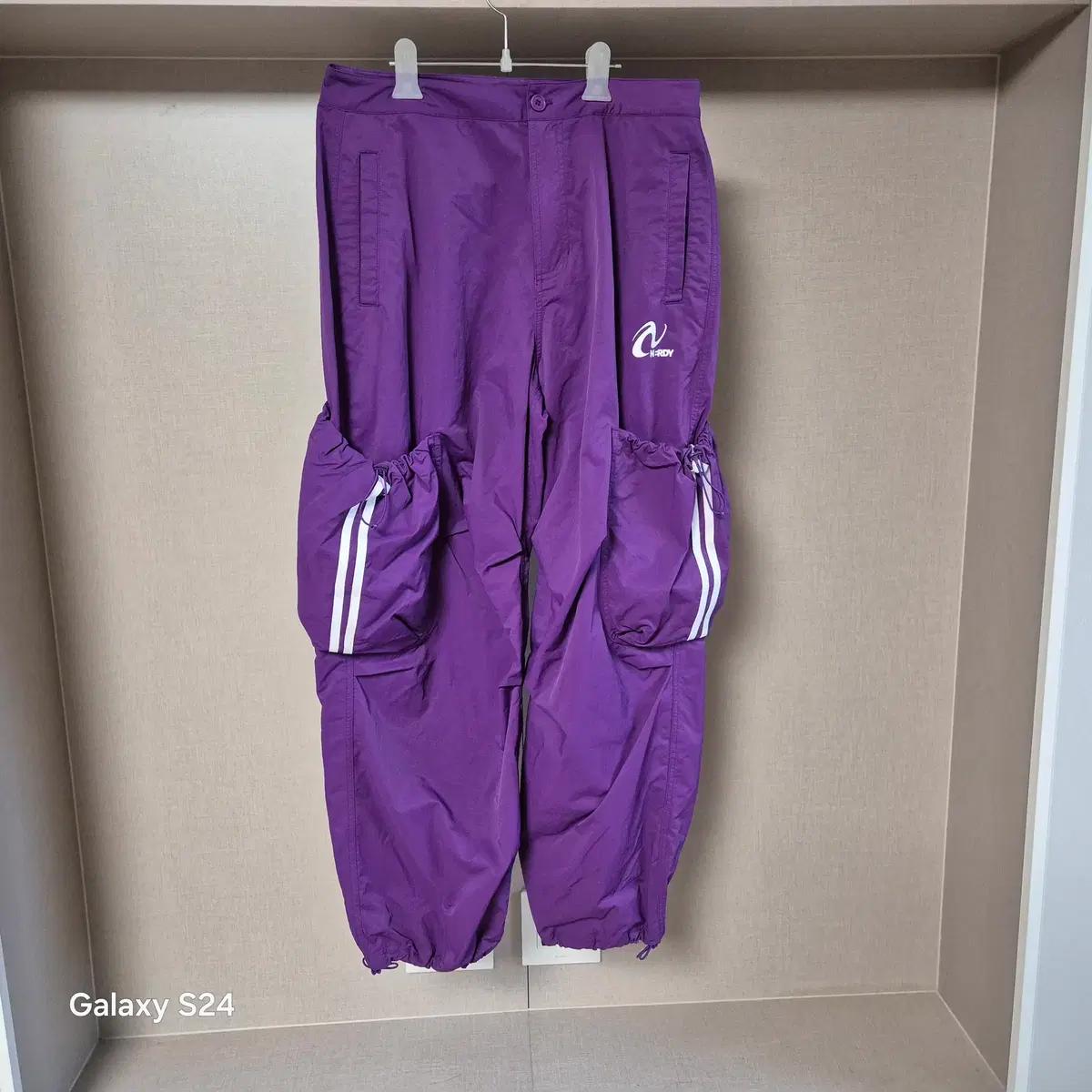 L)널디 남성 스트라이프 우븐 팬츠