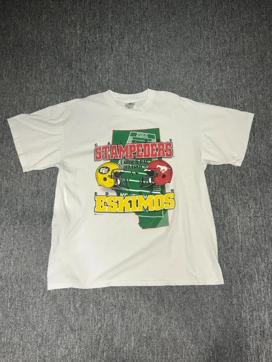 90s american vintage 프린팅 반팔 XL