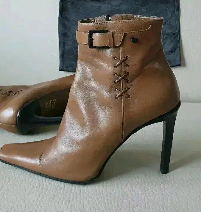 구찌 구두 여성 브라운 레더 앵클 부츠(정품) 가방 지갑