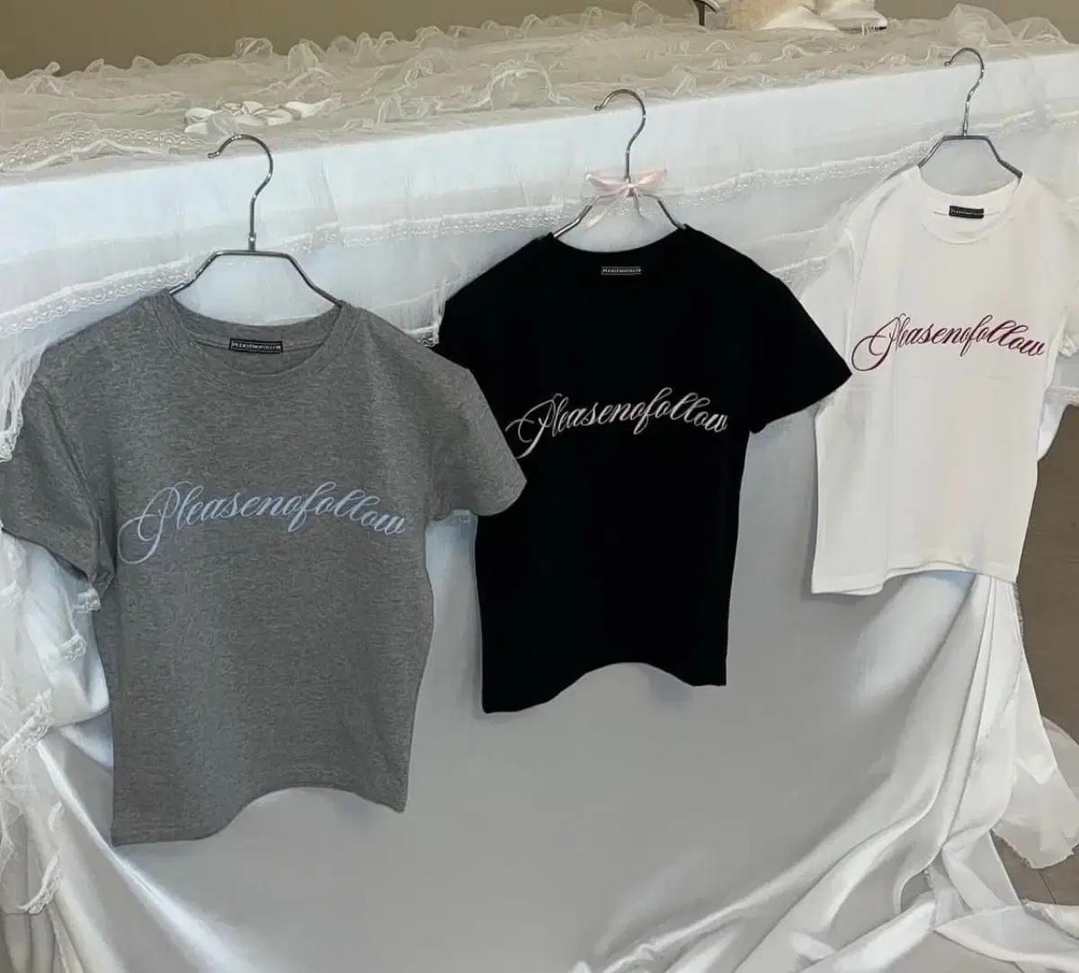 플리즈노팔로우 러블리 로고탑 회색 그레이색